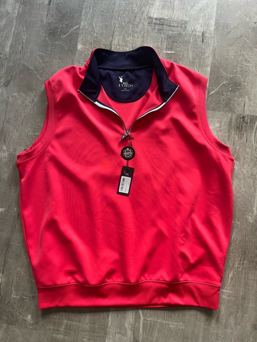 Fairway & Greene Nantucket Red Sleeveless Golf Vest sz XXL NWT